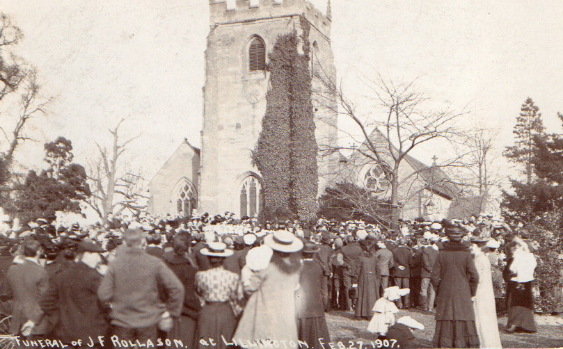 Funeral of J F Rollason at Lillington church